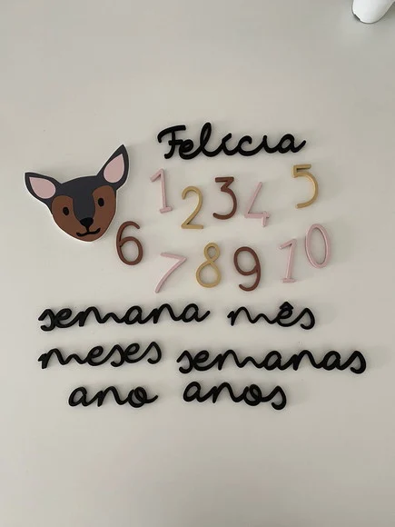 Kit Mesversário Pets. Cachorrinho + Nome Personalizado