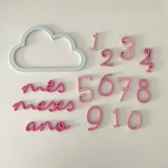 Kit Mesversário - Cenário para Fotos - Modelo Nuvem