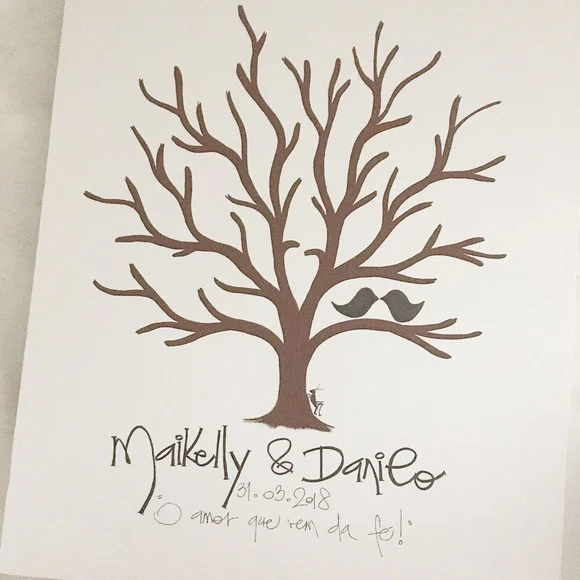 Árvore De Assinaturas - Decoração Casamento / Noivado - foto 1