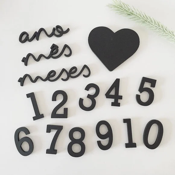 Kit Mesversário - Modelo Minimalista - Cores Personalizáveis