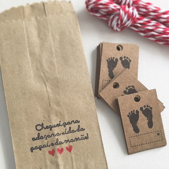 NOVO - COMBO - KIT COM SACOS & TAGS - PERSONALIZADOS