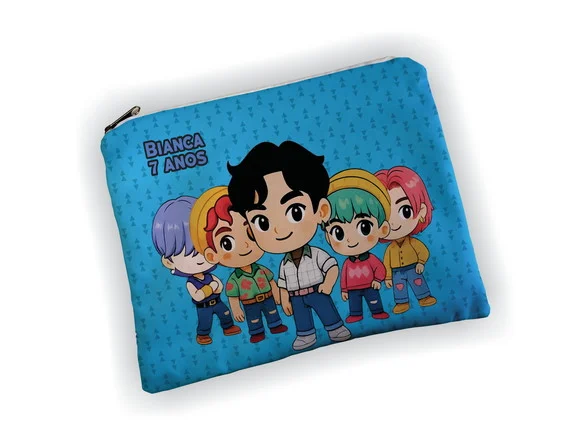 Lembrancinha Necessaire 19x13cm Festa Guerreiras K-pop - foto 1