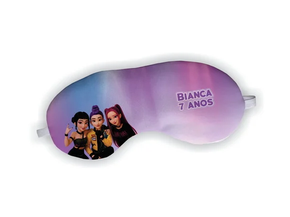Lembrancinha Mascara Dormir Personalizada Guerreiras K-pop - foto 1