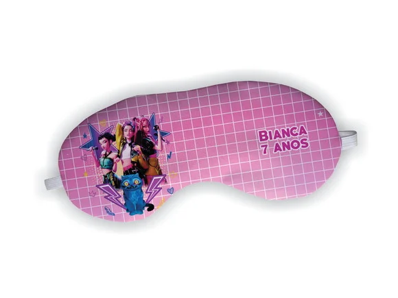 Lembrancinha Mascara Dormir Personalizada Guerreiras K-pop - foto 1