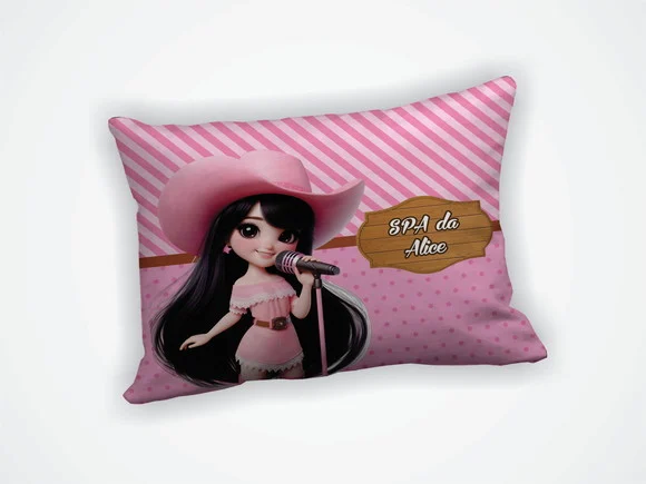 Lembrança Mini Almofada 18x28cm Personalizada Ana Castela - foto 1