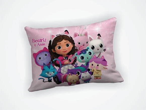 Lembrança Almofada 18x28cm Personalizada Casa Magica Gabby - foto 1