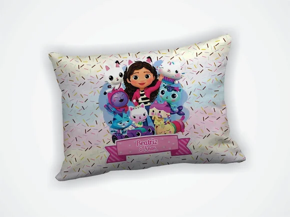 Lembrança Almofada 18x28cm Personalizada Casa Magica Gabby - foto 1