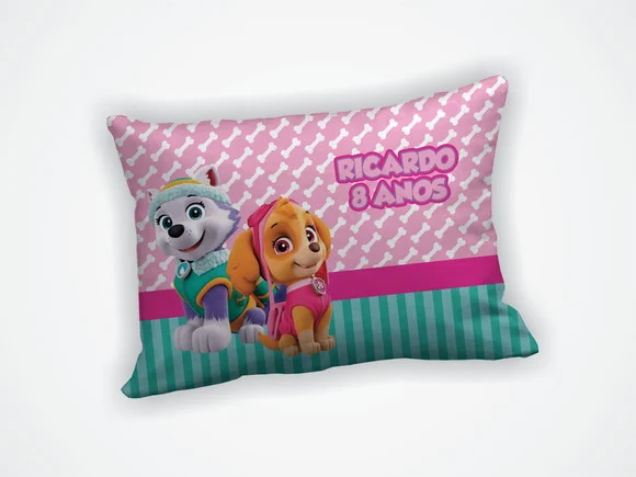 Lembrancinha Mini Almofada 18x28cm Patrulha Canina