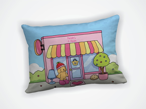 Lembrancinha Mini Almofada 18x28cm Personalizad Bobbie Goods