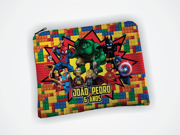 Lembrancinha Lego Super Heróis Necessaire - foto 1