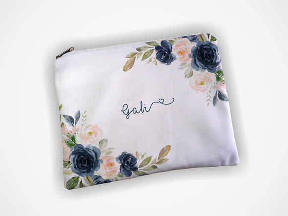Necessaire 19x13cm Madrinha Floral Azul - foto 1
