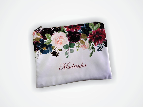 Necessaire 19x13cm Madrinha Marsala e Azul - foto 1