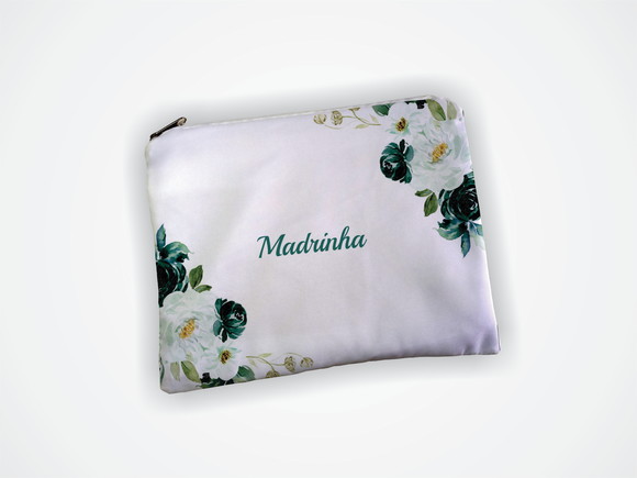 Necessaire 19x13cm Madrinha Floral Verde - foto 1