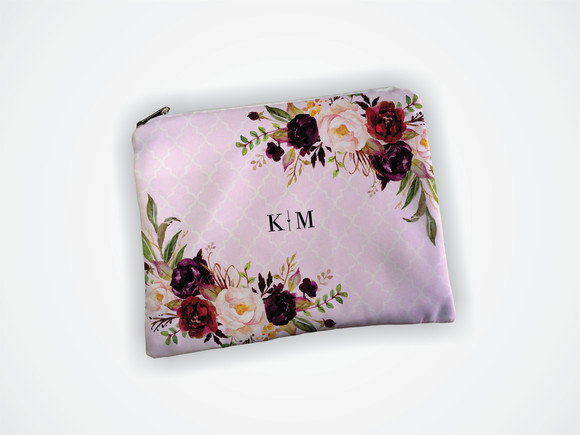 Necessaire 19x13cm Madrinha Marsala e Rosa - foto 1