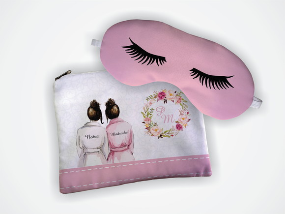 Kit Necessaire + Mascara Madrinha Rosa