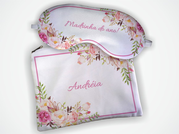 Kit Necessaire + Mascara Madrinha Rosa