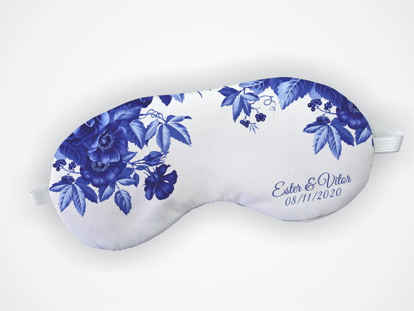Máscara de Dormir Madrinha Casamento Azul