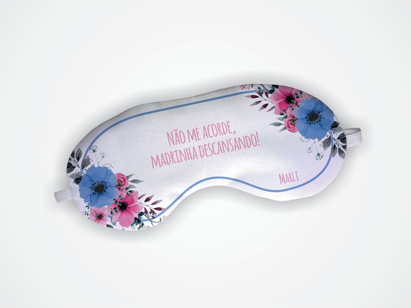 Máscara de Dormir Madrinha Casamento Azul Serenity e Rosa