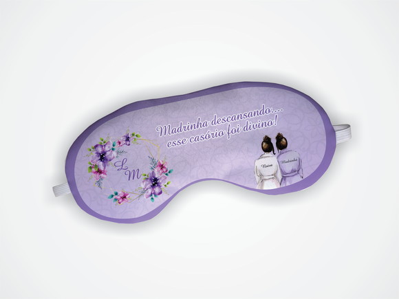 Máscara de Dormir Madrinha Casamento Lilás