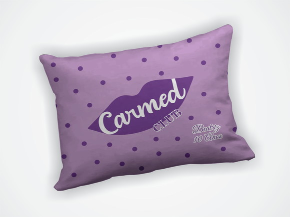 Almofada 18x28cm Personalizada Carmed Fini Roxo