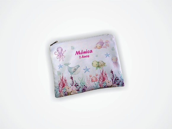 Necessaire 19x13cm Fundo do Mar