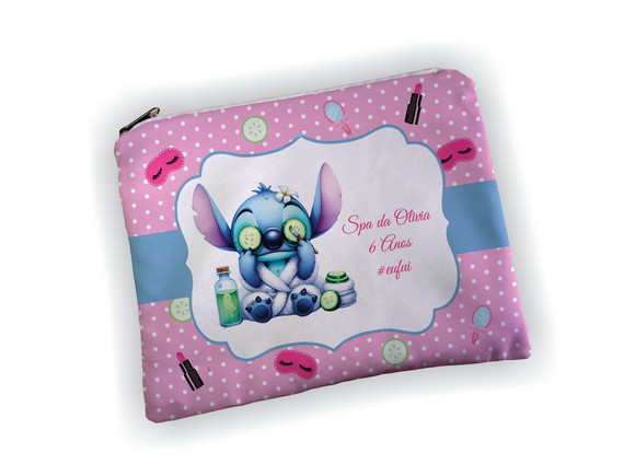 Necessaire 19x13cm Personalizada Stitch Spa