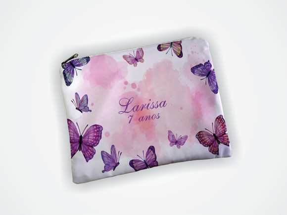 Necessaire Personalizada 19x13cm Borboletas