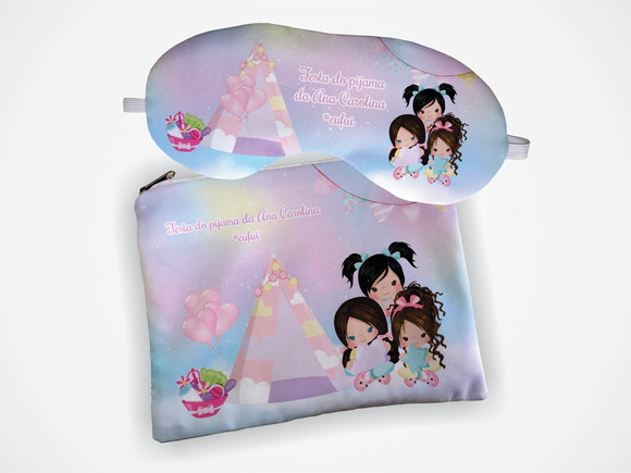 Kit Personalizado Necessaire + Mascara Noite do Pijama