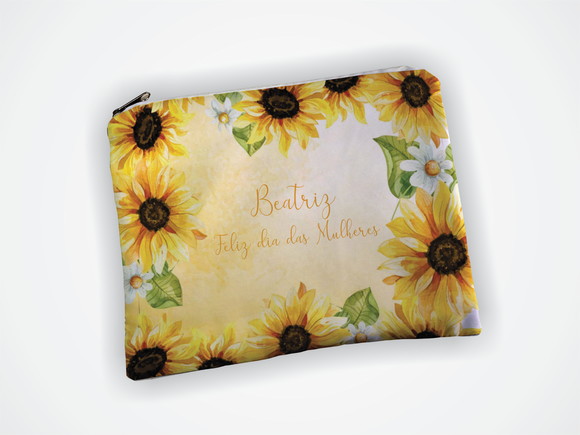 Necessaire Personalizada Girassol 19x13cm