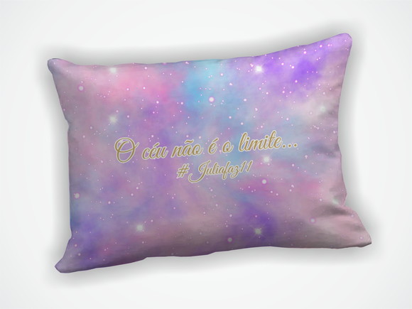 Almofada 18x28cm Personalizada Galáxia Rosa - foto 1