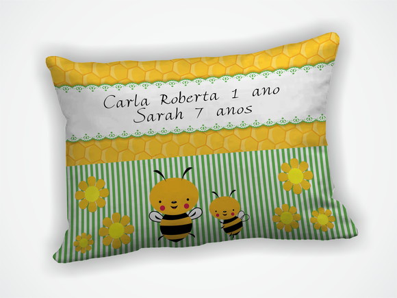 Almofada 18x28cm Personalizada Abelha - foto 1
