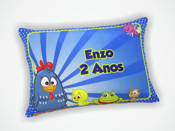 Almofada 18x28cm Personalizada Galinha Pintadinha - foto 1