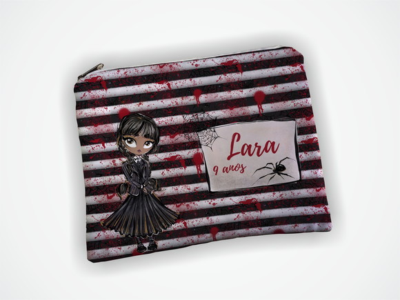 Nécessaire 19x13cm Personalizada Wandinha