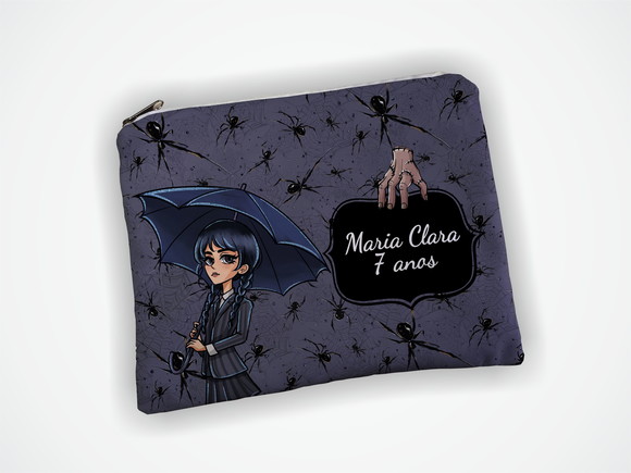 Nécessaire 19x13cm Personalizada Wandinha