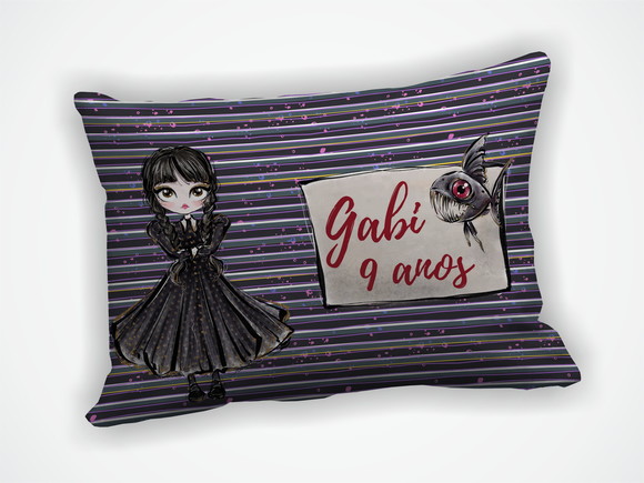 Almofada 18x28cm Personalizada Wandinha