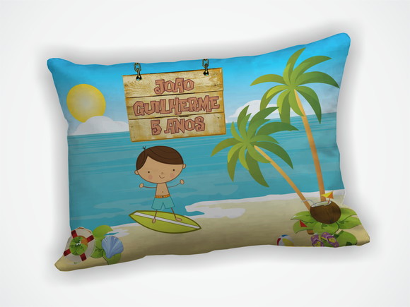 Almofada 18x28cm Personalizada Surfista