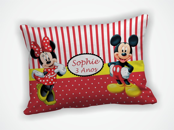 Almofada 18x28cm Personalizada Mickey e Minnie - foto 1