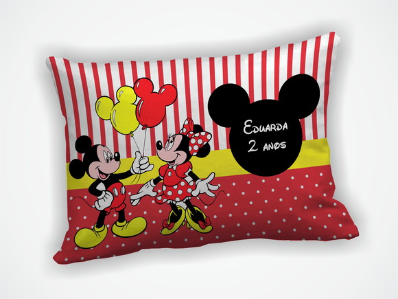 Almofada 18x28cm Personalizada Mickey e Minnie - foto 1