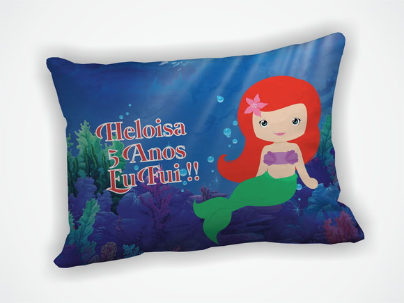 Almofada 18x28cm Personalizada Pequena Sereia - foto 1