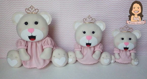 Trio de Ursinhas Princesas - foto 1