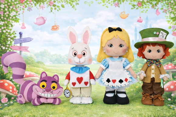 Alice no Pais das Maravilhas em Feltro - foto 1