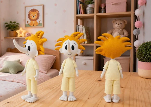 Palavra Cantada Menino Leãozinho - Boneco Personalizado Felt