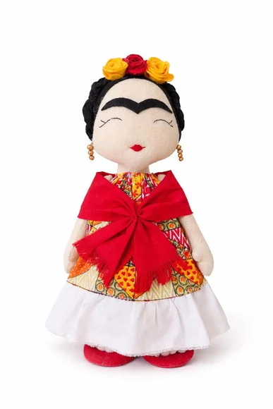 Boneca Frida em Feltro - Pronta Entrega