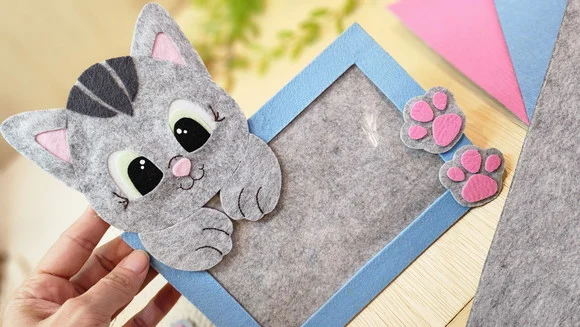 Porta Retrato de Gato em Feltro - foto 1