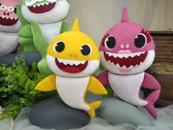 Baby Shark em Feltro - Kit* Chamar Chat