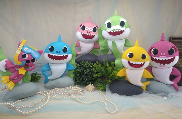 Baby Shark em Feltro - Kit* Chamar Chat