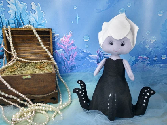 Ursula - Pequena Sereia de feltro