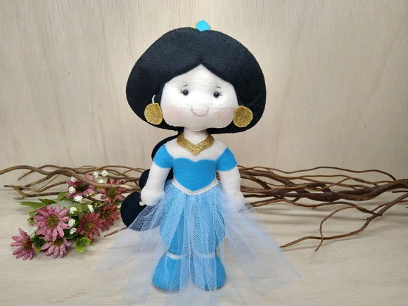 Princesa Jasmine em feltro - Alladin