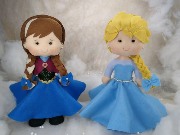 ELSA e Ana de feltro Personagem filme Frozen