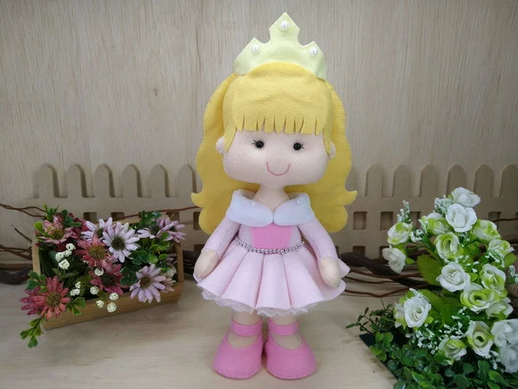 Bela Adormecida - Aurora em Feltro - Princesas